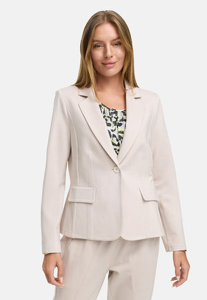 Blazer 1-Knopf in Heavy Jersey Topseller | Beige