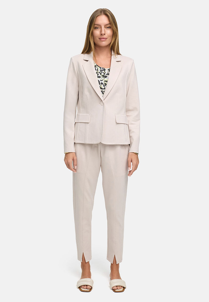 Blazer 1-Knopf in Heavy Jersey Topseller | Beige