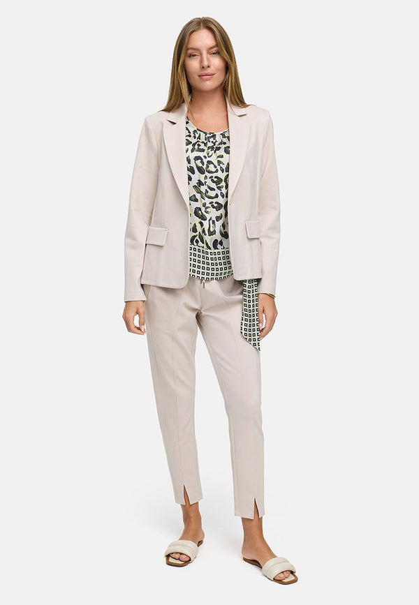 Blazer 1-Knopf in Heavy Jersey Topseller | Beige