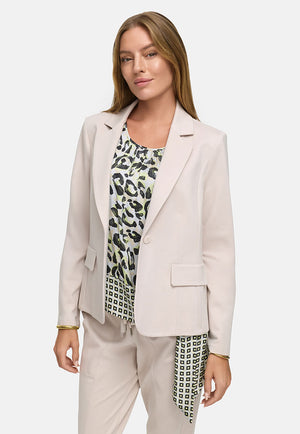 Blazer 1-Knopf in Heavy Jersey Topseller | Beige
