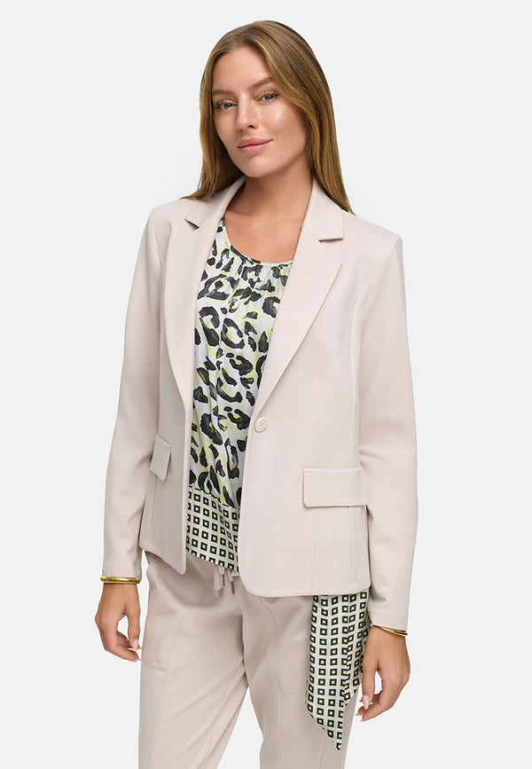 Blazer 1-Knopf in Heavy Jersey Topseller | Beige