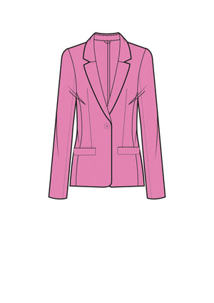 Blazer 1-Knopf in Heavy Jersey Topseller | soft pink