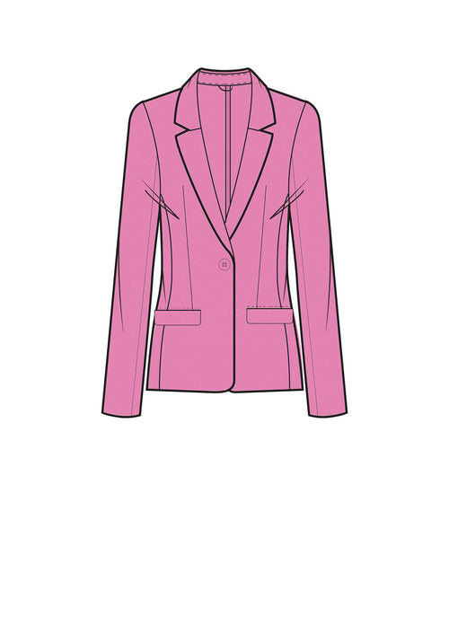 Blazer 1-Knopf in Heavy Jersey Topseller | soft pink