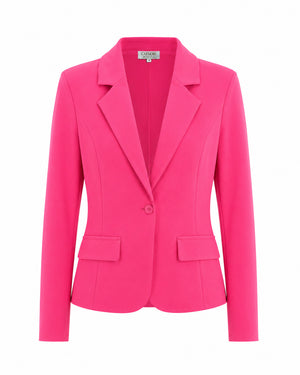Blazer 1-Knopf in Heavy Jersey Topseller | Magenta