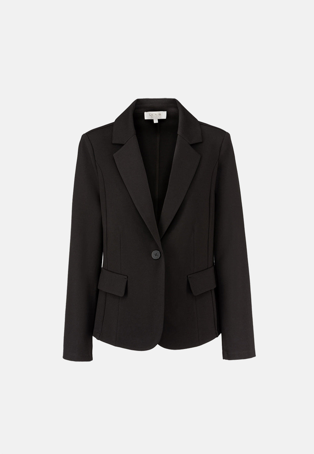 Blazer 1-Knopf in Heavy Jersey Topseller | Black