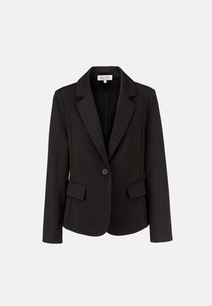 Blazer 1-Knopf in Heavy Jersey Topseller | Black