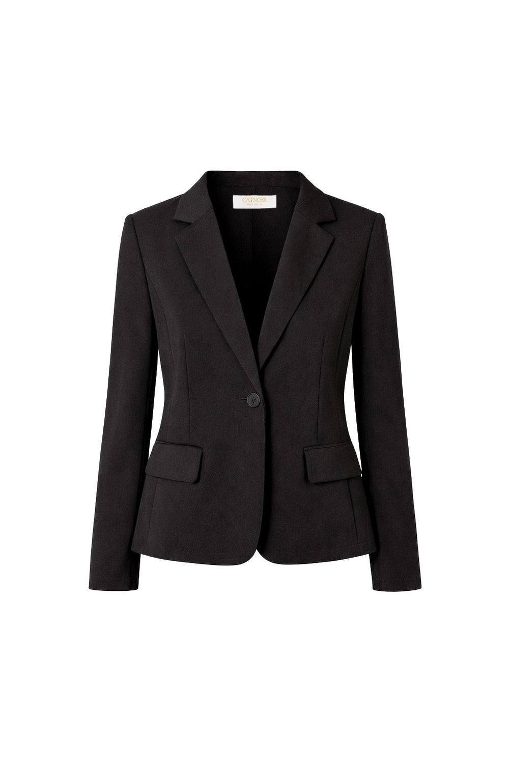 Blazer 1-Knopf in Heavy Jersey Topseller | Black