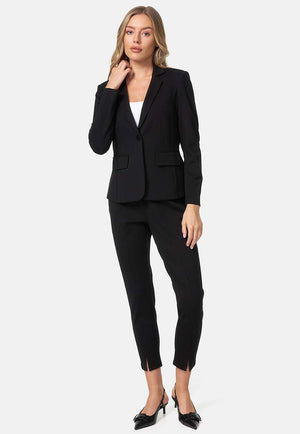 Blazer 1-Knopf in Heavy Jersey Topseller | Black
