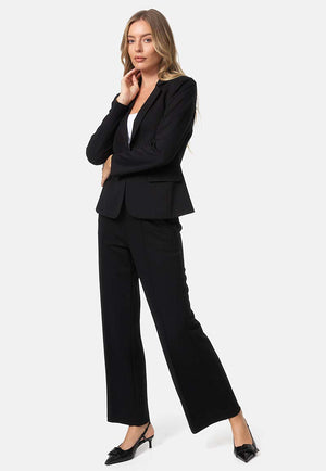 Blazer 1-Knopf in Heavy Jersey Topseller | Black