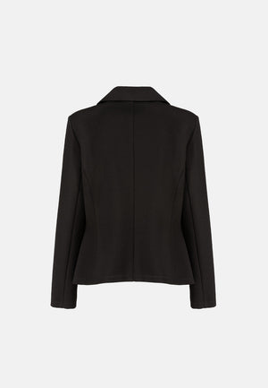 Blazer 1-Knopf in Heavy Jersey Topseller | Black