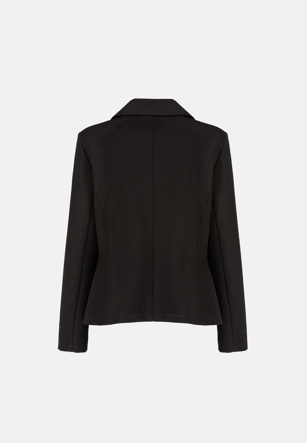 Blazer 1-Knopf in Heavy Jersey Topseller | Black