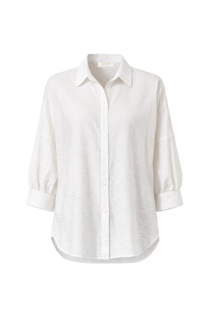 Bluse in Viscose-Crepe | Offwhite