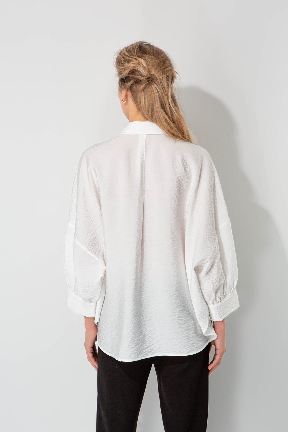 Bluse in Viscose-Crepe