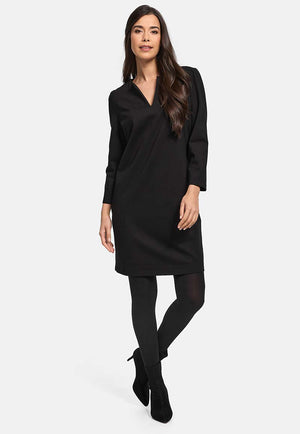 Heavy jersey sheath dress | Black