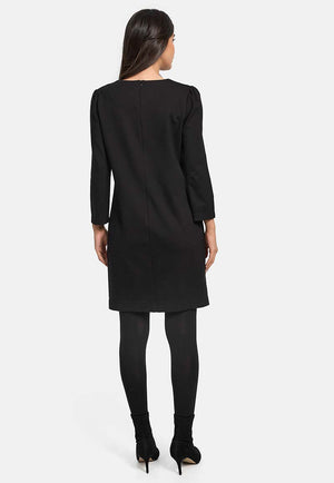 Heavy jersey sheath dress | Black