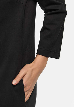 Heavy jersey sheath dress | Black