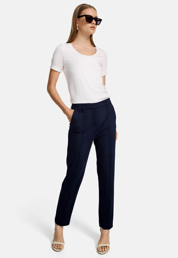 Pants in heavy jersey | Navy