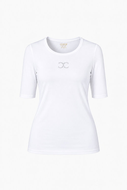 Short-sleeve shirt with logo