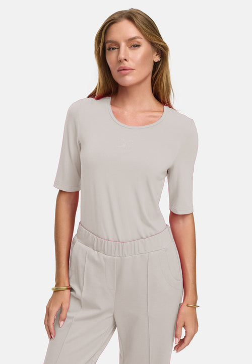 Shirt Kurzarm Logo | Beige