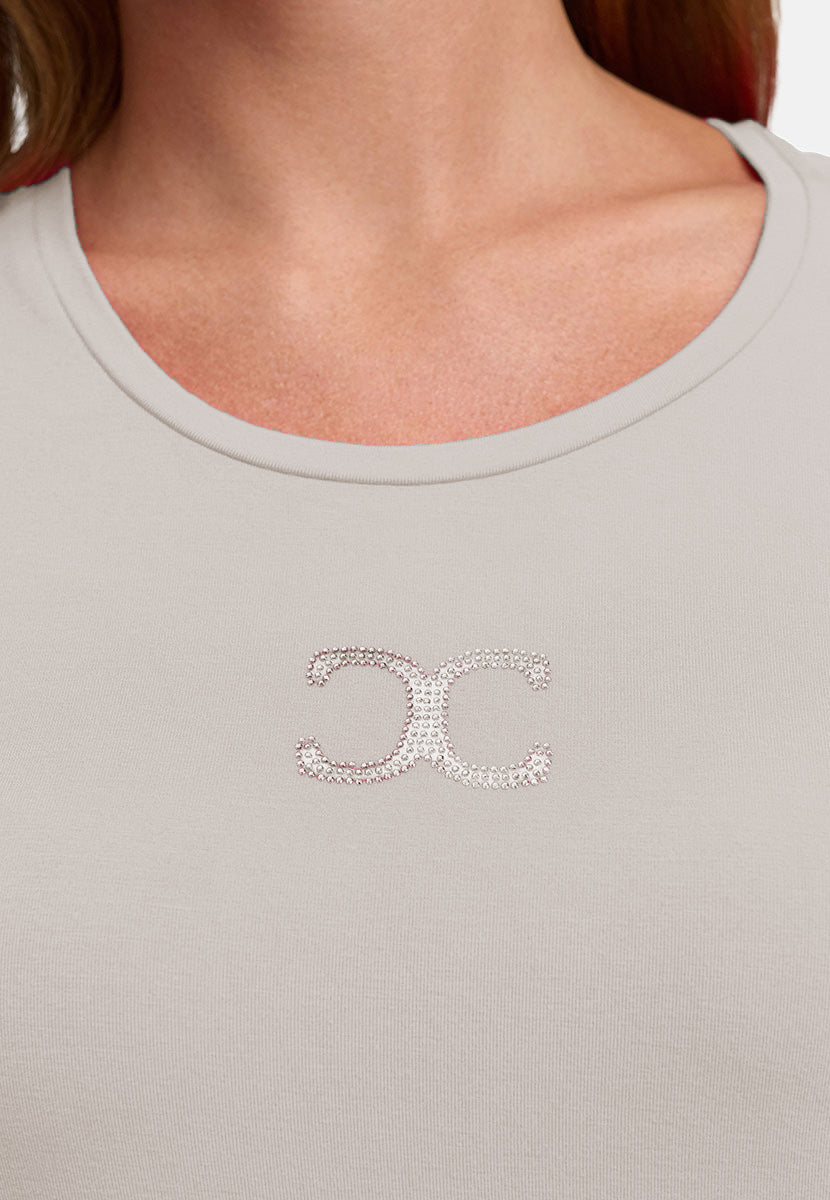 Shirt Kurzarm Logo | Beige