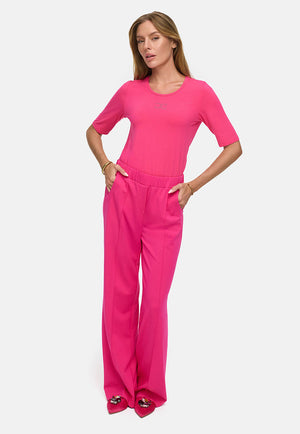 Short-sleeve shirt with logo | Pink