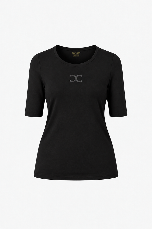 Short-sleeve shirt with logo