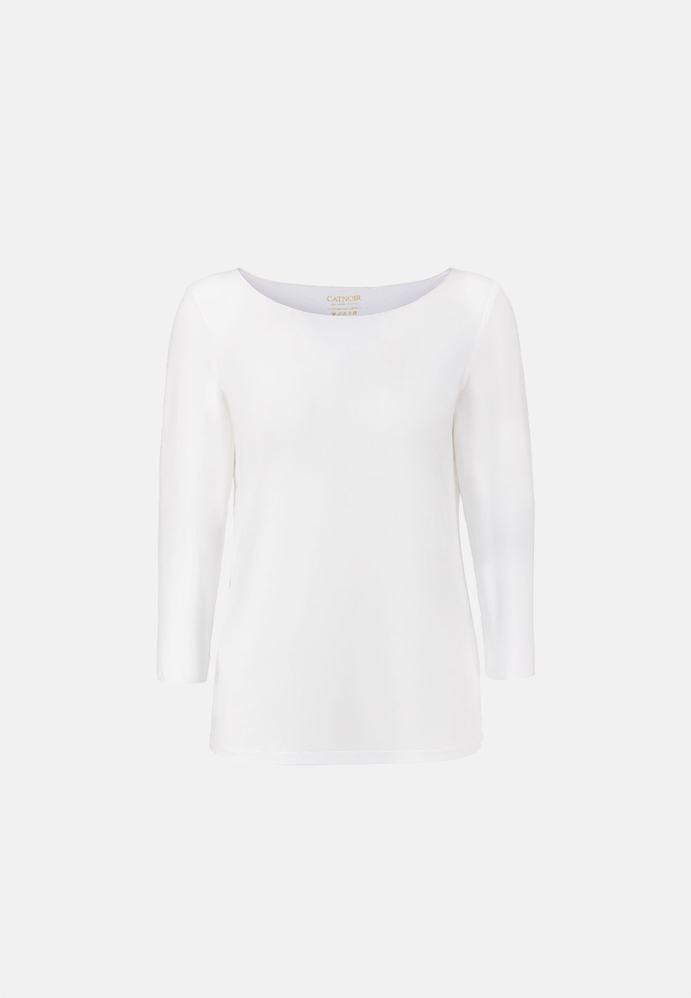 Shirt 3/4 Arm in Deluxe Viscose Jersey | White