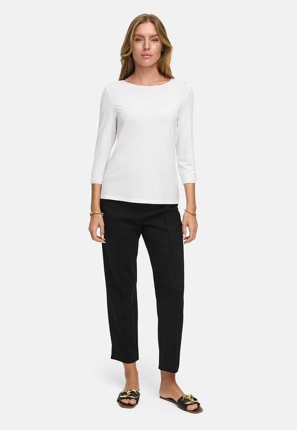 Shirt 3/4 Arm in Deluxe Viscose Jersey | White