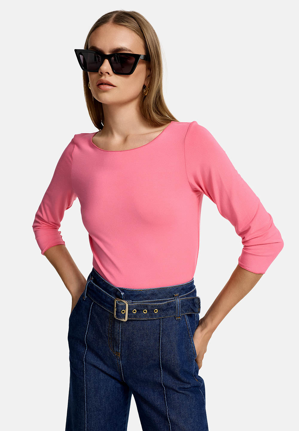 Shirt 3/4 Arm in Deluxe Viscose Jersey | Azalee