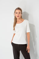 Shirt in Rib Jersey | White