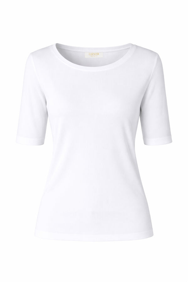 Shirt in Rib Jersey | White