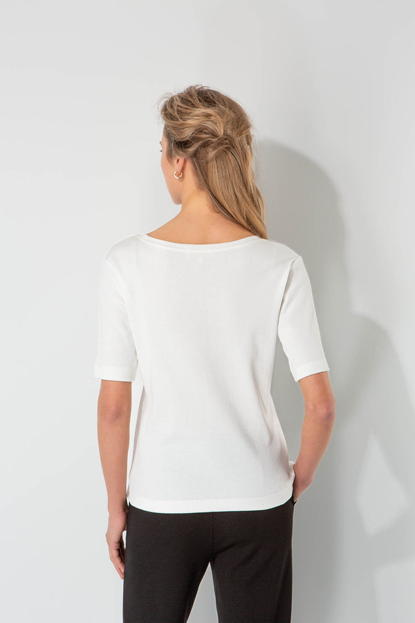 Shirt in Rib Jersey | White