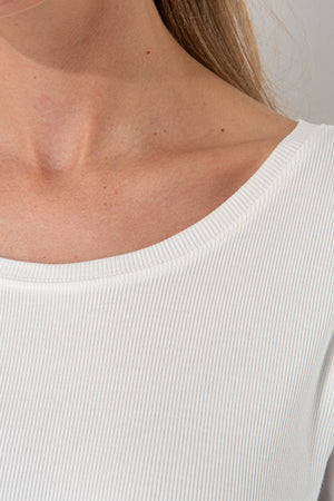 Shirt in Rib Jersey | White
