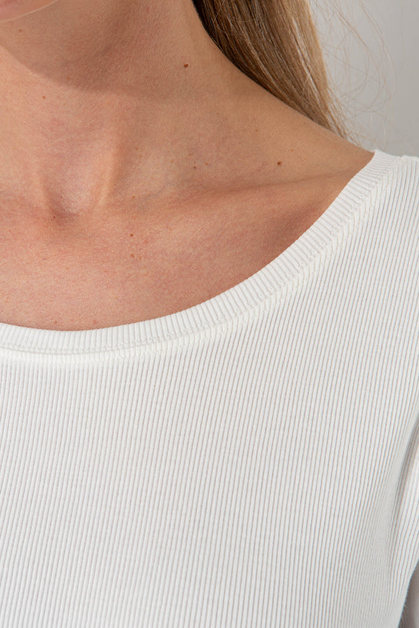 Shirt in Rib Jersey | White