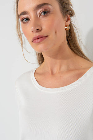 Shirt in Rib Jersey | White
