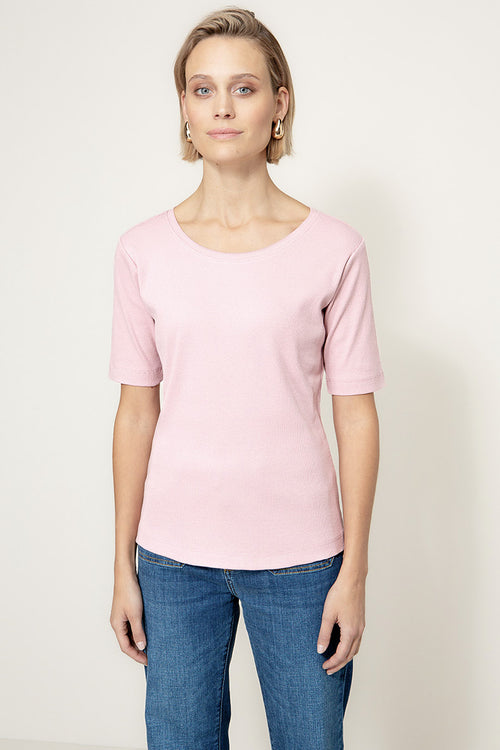 Shirt in Rib Jersey | Mauve