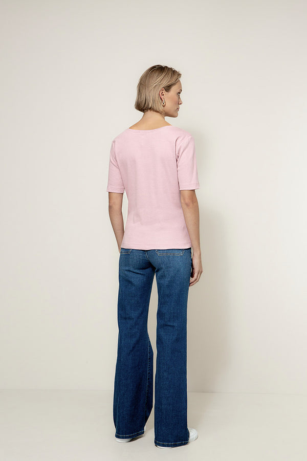 Shirt in Rib Jersey | Mauve