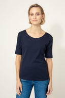 Shirt in Rib Jersey | Navy