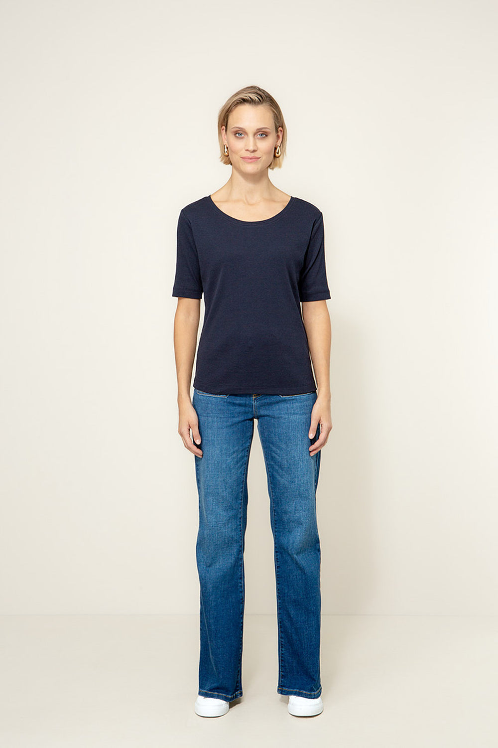 Shirt in Rib Jersey | Navy
