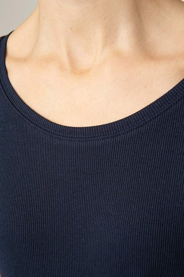 Shirt in Rib Jersey | Navy