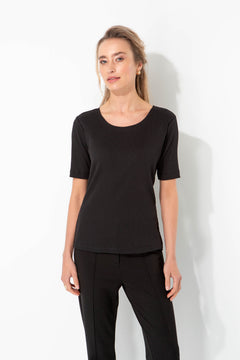 Shirt in Rib Jersey | Black