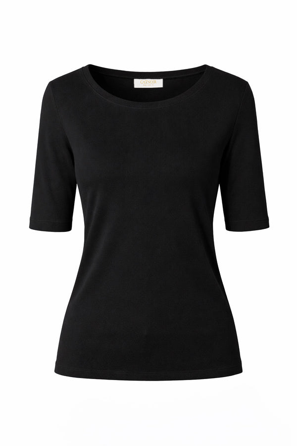 Shirt in Rib Jersey | Black