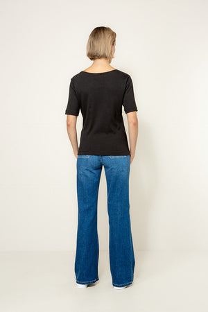 Shirt in Rib Jersey | Black
