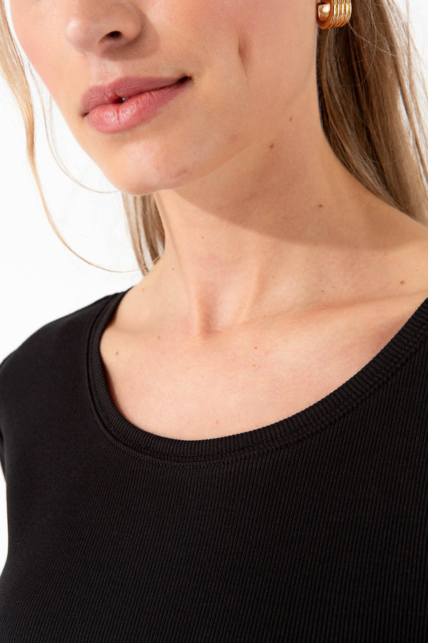 Shirt in Rib Jersey | Black