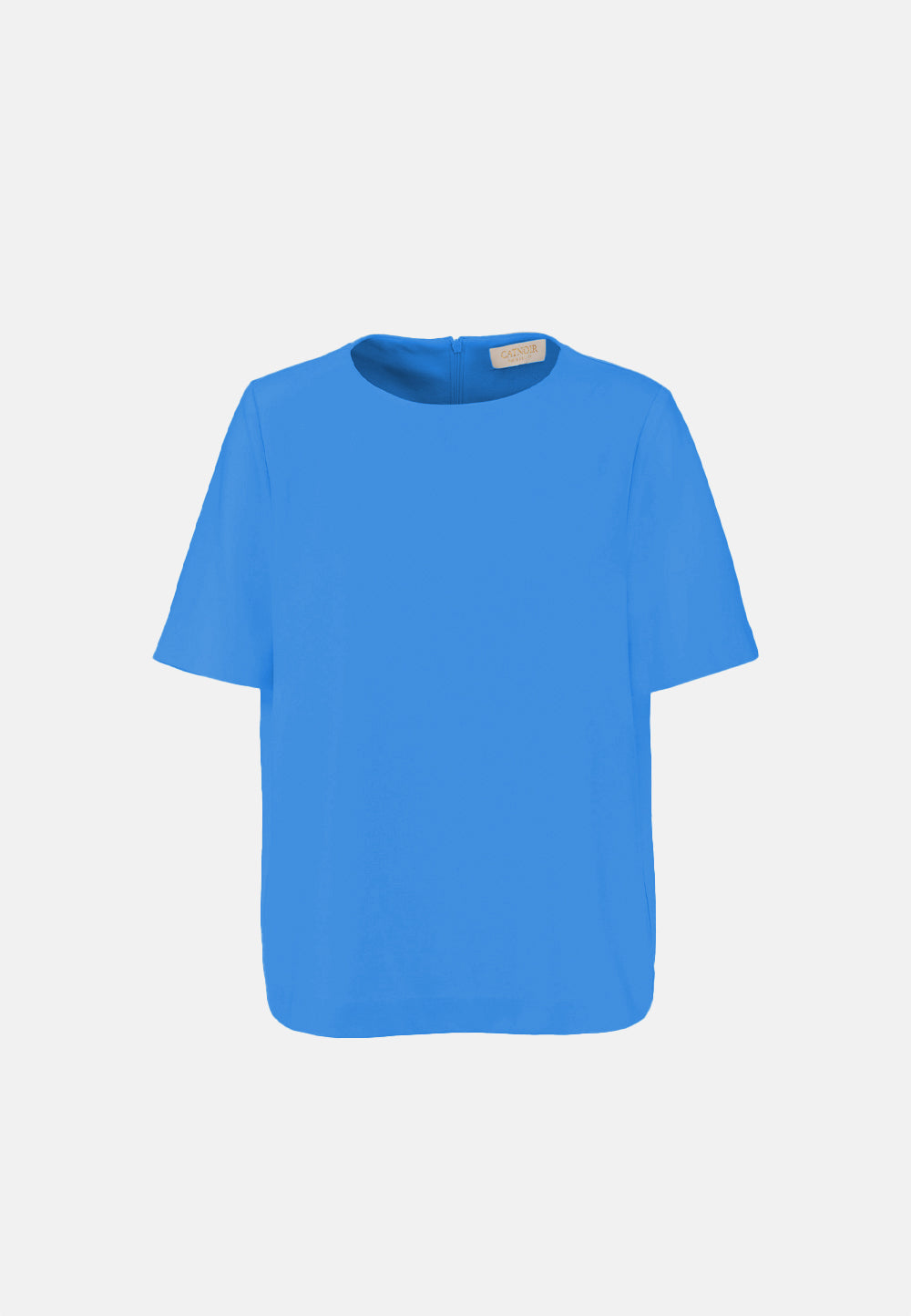 Round neck top in heavy jersey | Blue