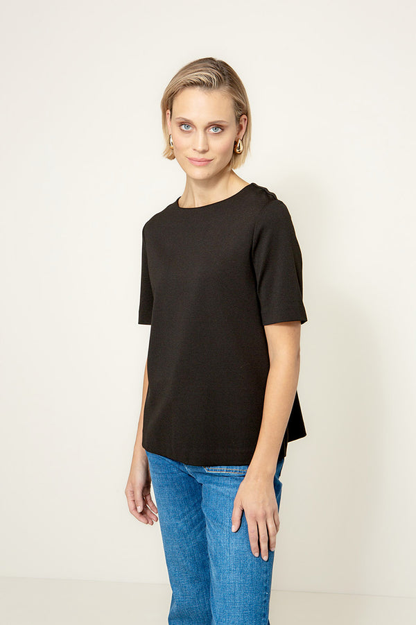 Top Rundhals in Heavy Jersey | Black