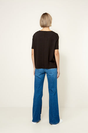 Top Rundhals in Heavy Jersey | Black