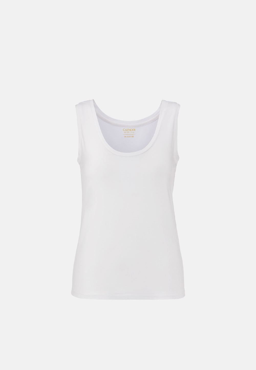 Top Rundhals in Deluxe Viscose Jersey | White