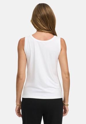 Top Rundhals in Deluxe Viscose Jersey | White