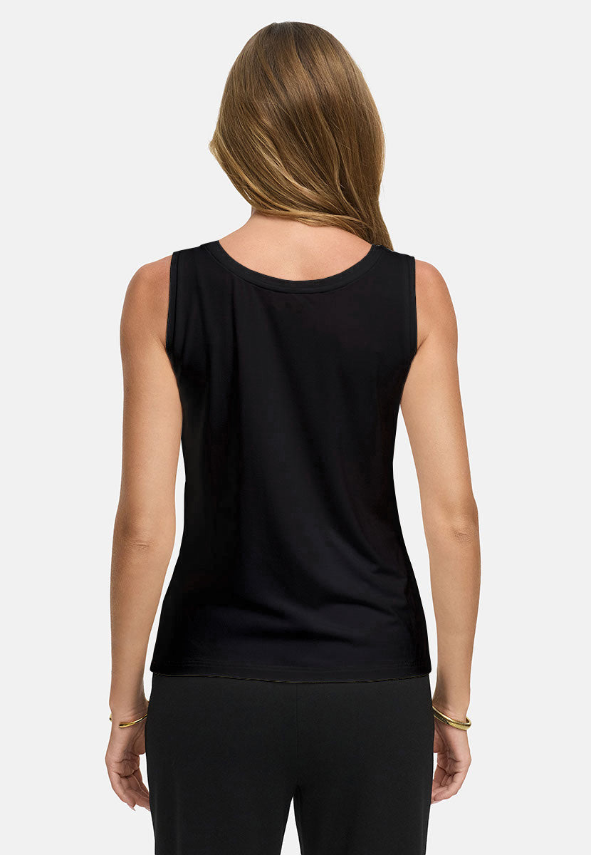 Top Rundhals in Deluxe Viscose Jersey | Black